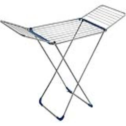 Estendal de Roupa Dobrável  95475 (20 barras) Aço inoxidável