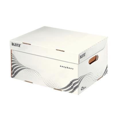 LEITZ Caixa de Arquivo S A4, 535 x 12 x 648 mm, Cartão Reciclado, Branco