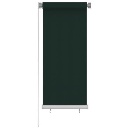 vidaXL Estore de rolo para exterior 60x140 cm PEAD verde-escuro