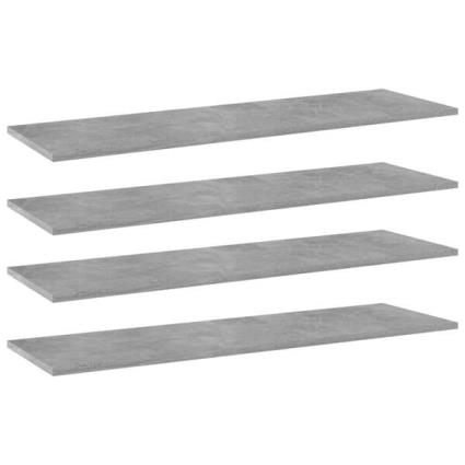 Prateleiras P/ Estante 4 pcs 100x30x1,5cm Contraplacado Cinza