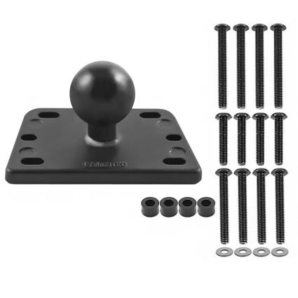 Rammount Powersports Reservoir Cover Centered Ball Preto