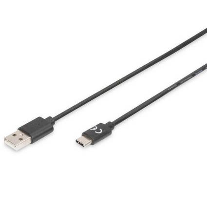 Digitus Ak-300154-010-s 1 M Usb-a To Usb-c Cable Preto