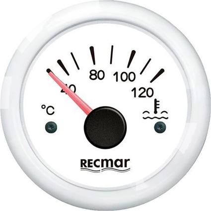 Recmar 40-120ºc Water Temperature Indicator Branco 51 mm