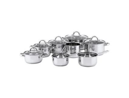Panela com Tampa de Vidro  Aço inoxidável - 22 cm
