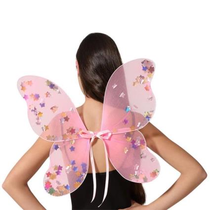 Asas de Fada Cor de rosa (40 X 41 cm)