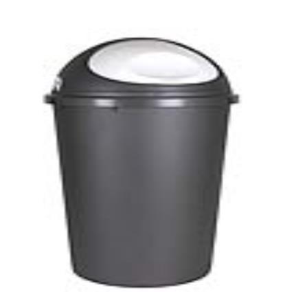 Balde de Lixo  Big Hoop 45 L Plástico Preto (ø 39 x 72 cm)