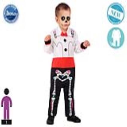 Fantasia para Crianças Esqueleto Mexicano - 24 Meses