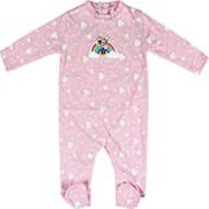 Babygrow de Manga Comprida para Bebé  Cor de rosa - 1 Mês