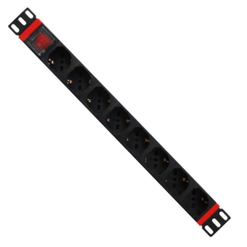 Extensor 19 8 Tomas Schuko com interruptor  N-PDU-C01-08