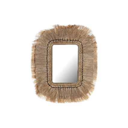 Espelho de parede DKD Home Decor Cristal Natural Jute (50 x 2 x 60 cm)