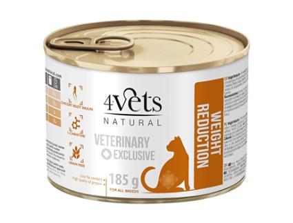 Alimento em Patê para Gato 4VETS para Redução Do Peso (Quantidade: 185 g)