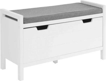 Sapateira SOBUY (Branco, Cinzento - 91x30x50 cm)