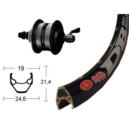 Winora Rigida Zac 2000 Qr Dynamo Shimano Dh3d35 Cl Disc Front Wheel  9 x 100 mm