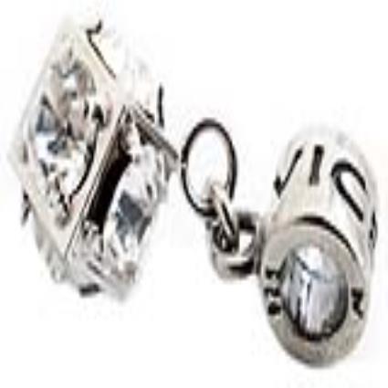 Miçangas femininas  VMM0196-10 (1 cm) Prateado (1 cm)