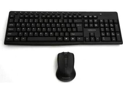 Teclado e Rato sem Fios  OKM071BES 1200 dpi Preto