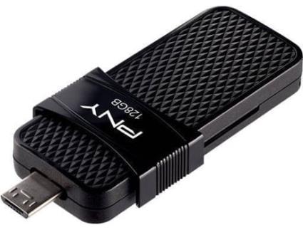 Memória USB  Duo-Link Micro USB 3.0 Preto - 128 GB