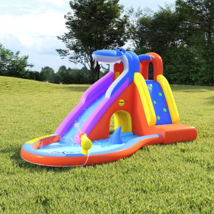 Happy Hop Escorrega aquático insuflável com piscina PVC 450x320x240 cm