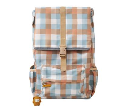 Mochila Escolar Grande Cottage Blue Checks