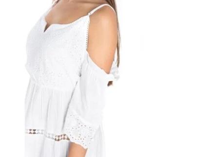 Vestido ISLA BONITA BY SIGRIS Algodão Mulher (M - Branco)