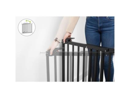 Badabulle Portão de Segurança Extensível Deco Pop 63-106 Cm Preto