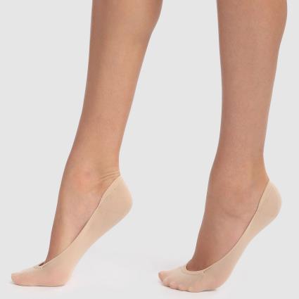 Lote de 2 pares de meias invisíveis, cor natural, Green
