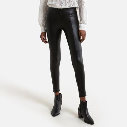 Leggings em imitação pele, comprimento 32