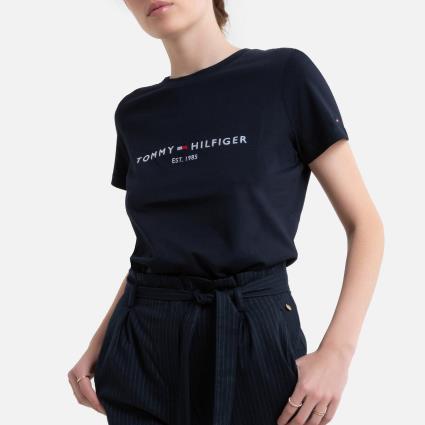 T-shirt em algodão bio, gola redonda e mangas curtas