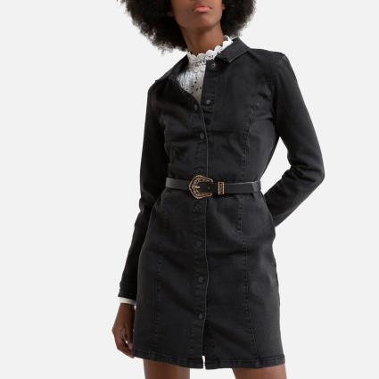 Vestido-camisa com botões