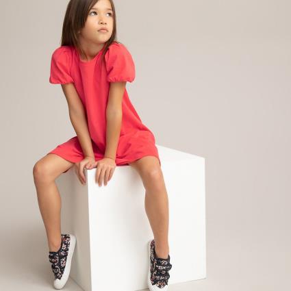 Collections Vestido de mangas curtas, em algodão bio, 3-12 anos