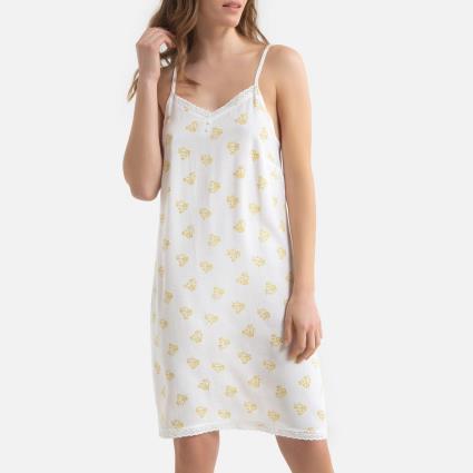 Collections Camisa de dormir estampada, alças finas