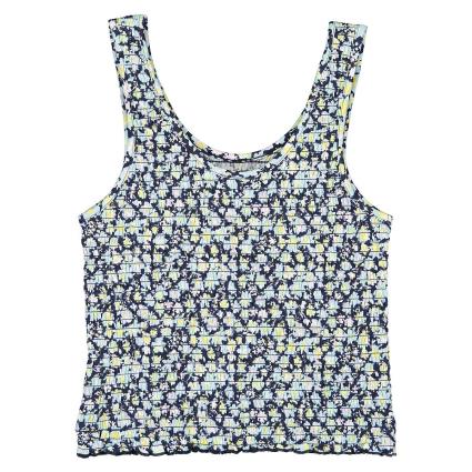 Collections Top estampado e aos favos, em algodão bio, 10-18 anos