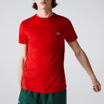 T-shirt de gola redonda, em jersey de algodão