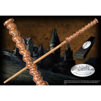 Noble Collection Harry Potter Arthur Weasley Wand Castanho