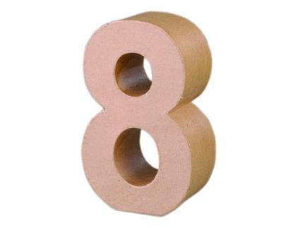 Numero Papel Mache EFCO 26308 8 17 cm