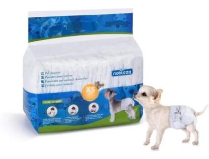 Fraldas para Cães NOBLEZA 12 Unidades L - L49*W33cm