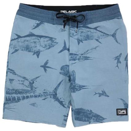 Pelagic Deep Drop Gyotaku Swimsuit Azul 38