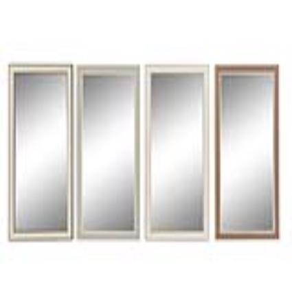 Espelho de parede DKD Home Decor Cristal Castanho Branco Cinzento escuro PS Tradicional 4 Unidades (36 x 2 x 66 cm)