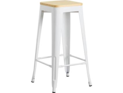 Banco de Cozinha Forte THINIA HOME com Assento de Madeira 43x43x77cm