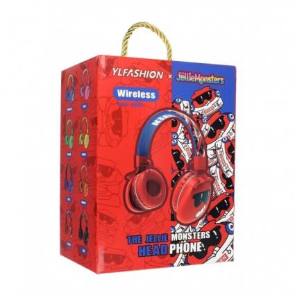 Headphones Wireless Kids JELLIE MONSTER Steven YLFS-09BT Vermelho