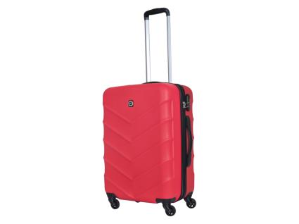 Mala De Viagem Média Rígida Airport Vermelho 4 Rodas 65cm