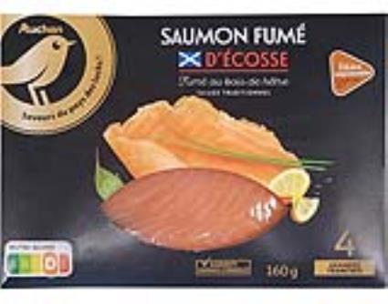 Salmão Fumado Da Escócia Auchan Gourmet 160 G