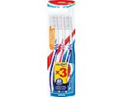 Escova Aquafresh De Dentes Limpeza Flexível Média 2+1 Grátis