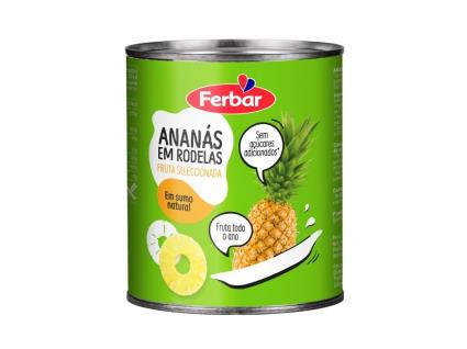 Ananás Ferbar Rodelas Sumo Natural 820g