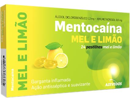 Pastilhas Mentocaina 1.2 + 0.6mg Mel E Limão 24un