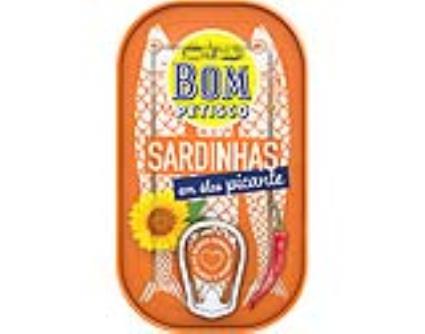 Sardinha Inteira Bom Petisco Em Óleo Picante 120(84)g