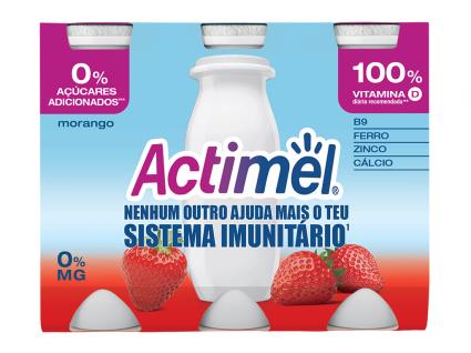 Probiótico Actimel Morango 0% 6x100g