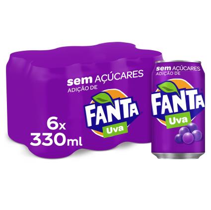Refrigerante Com Gás Fanta Uva Lata 6x0.33l
