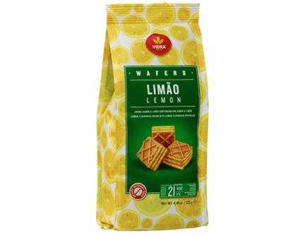 Waffers Vieira De Castro Limão Cubos 125g