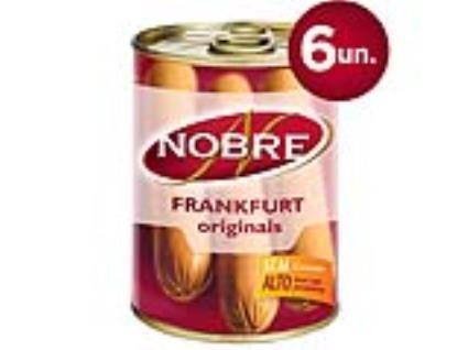 Salsichas Nobre Lata 6 Uni 250(120)g
