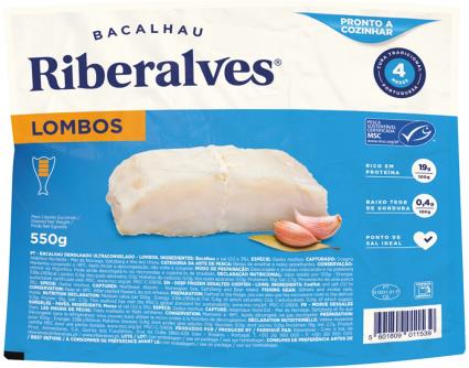 Bacalhau Riberalves Lombos 4 Meses Cura 550g